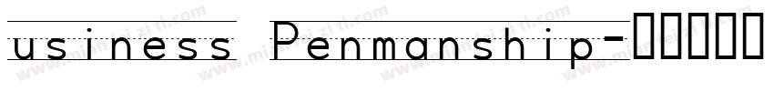 usiness Penmanship字体转换